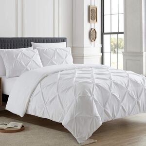 Sweet Home Collection 3 Piece White Duvet Cover Design Soft Luxurious All Season